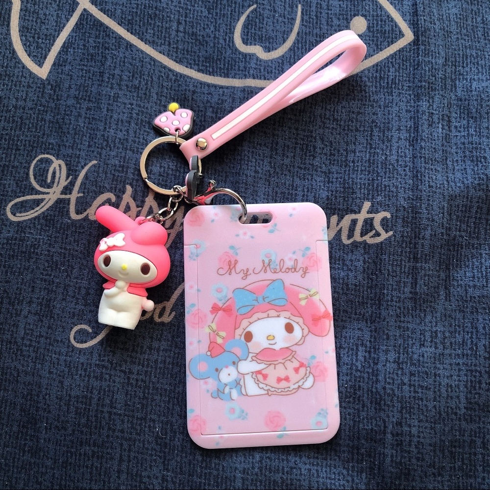 Melody card holder with key ring charm